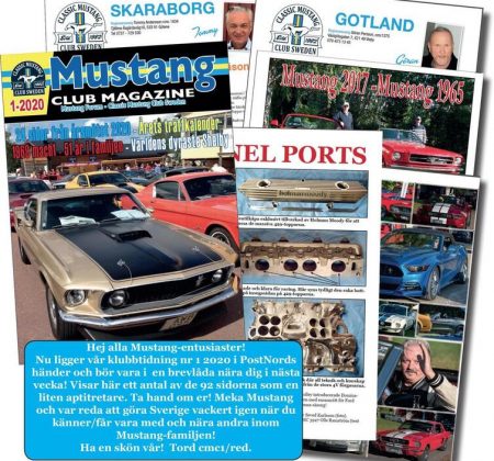Mustang Club Magazine #1 2020, på gång