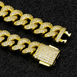 12mm 18k Yellow Gold Plated Cuban Link Chain - eGen Club