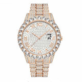 18k Rose Gold Plated 40mm Pave Dial w/Date - eGen Club