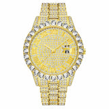 18k Yellow Gold Plated 40mm Pave Dial w/Date - eGen Club