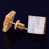 10mm 18k Gold Plated Square Stud Earrings - eGen Club