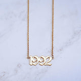 18k Gold Plated Birth Year Necklace - eGen Club