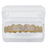 18k Gold Plated Iced Out Crown Grillz - eGen Club