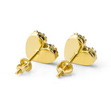 Gold 925 Sterling Silver Heart Earrings - eGen Club