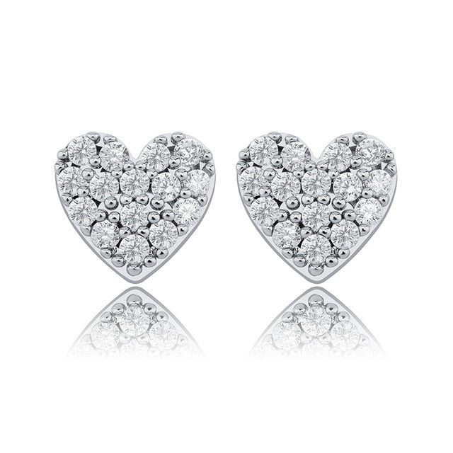 925 Sterling Silver Heart Earrings - eGen Club