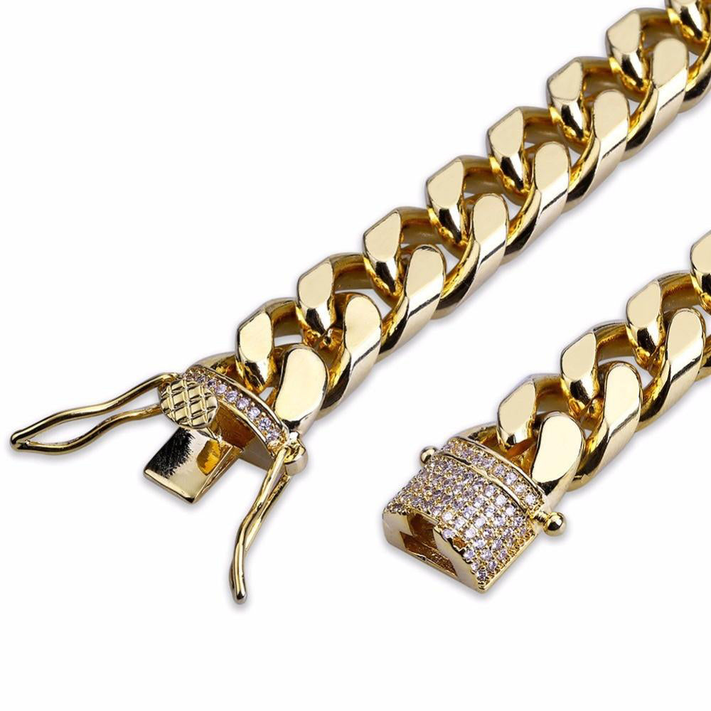 18K Yellow Gold Miami Cuban Link Bracelet 11 mm