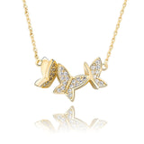 Gold 925 Sterling Silver Butterfly Necklace - eGen Club