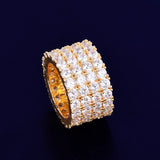 18k Yellow Gold Plated Four Row Band - eGen Club