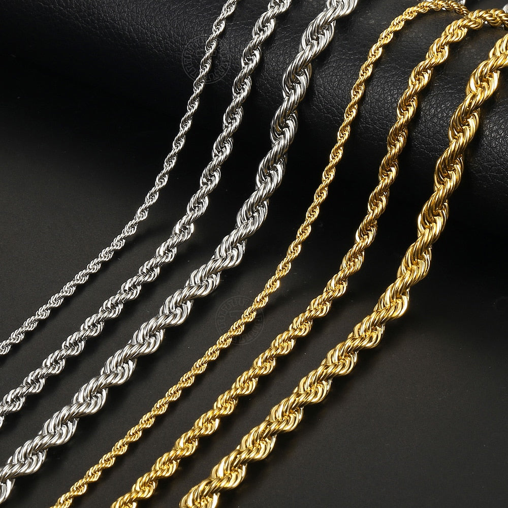 18k Gold Plated Classic Rope Chain - eGen Club