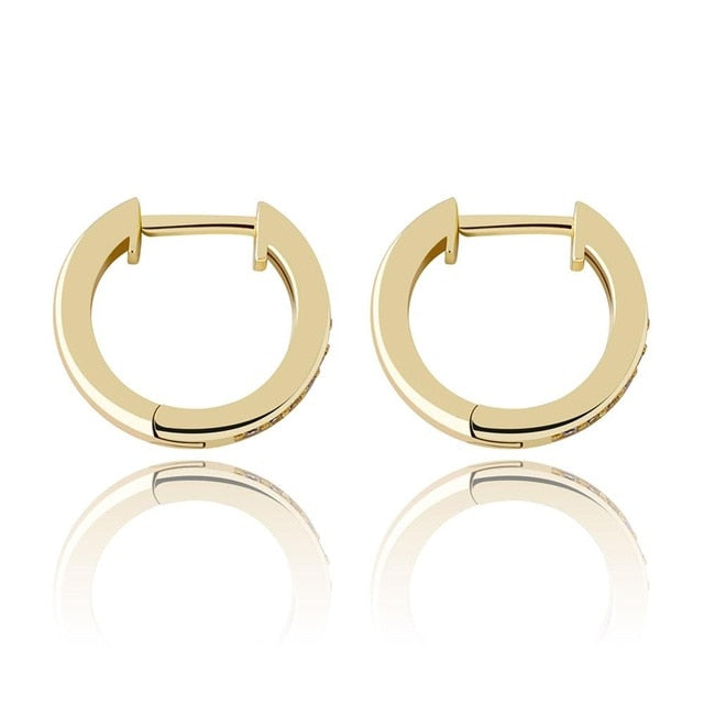 Gold 925 Sterling Silver Huggie Earrings - eGen Club