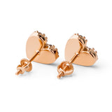 Rose Gold 925 Sterling Silver Heart Earrings - eGen Club