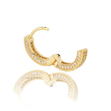 18k Yellow Gold Plated Huggie Earrings - eGen Club
