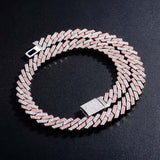 12mm 18k Rose/White Gold Plated Miami Square Cuban Link Chain - eGen Club