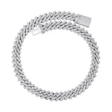 12mm 18k White Gold Plated Miami Square Cuban Link Chain - eGen Club