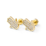 Gold 925 Sterling Silver Hamsa Earrings - eGen Club