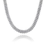 12mm 18k White Gold Plated Miami Square Cuban Link Chain - eGen Club