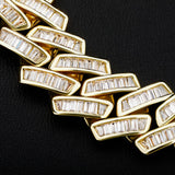18mm 18k Gold Plated Miami Square Baguette Cuban Link Chain - eGen Club