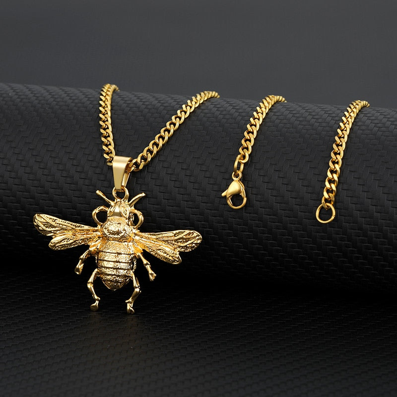 18k Yellow Gold Plated Insect Pendant - eGen Club